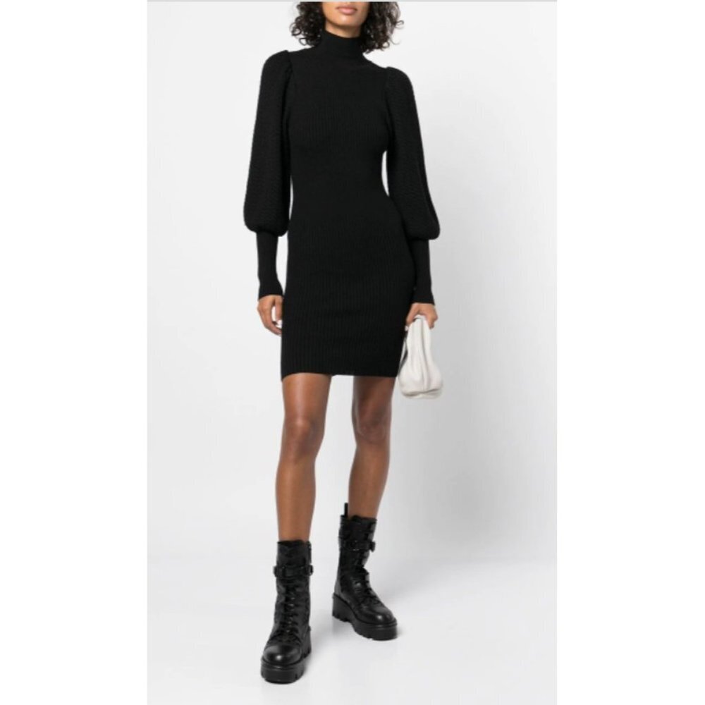 NWT Alice+Olivia Caleb long-sleeved knit dress Size M